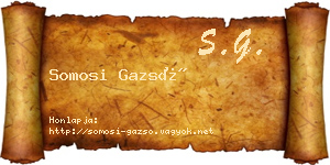 Somosi Gazsó névjegykártya